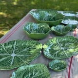 Melamine Cabbage Oval Green Platter by Le Forge