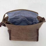Cindy Hide/Canvas Crossbody Bag Bag by Backyard