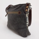 Monica Leather/Canvas Crossbody Bag Bag by Backyard