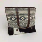 Tina Hide/Canvas Tote Bag Bag by Backyard