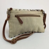 Becca Hide/Canvas Crossbody Bag Bag by Backyard