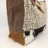Brooklyn Hide/Canvas Tote Bag by Backyard