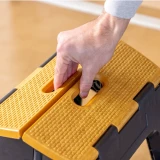 Compact 2 Step Bamboo On Top Foldable Stool by Vigar - 40cm