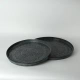 Set of 2 Aztec Trays by Le Forge - 45x3cm