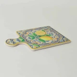 Ceramic Blue/Green Lemon Platter by Le Forge