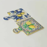 Ceramic Blue/Green Lemon Platter by Le Forge