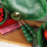 Resin Brass Salad Servers by Le Forge - 28cm
