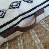 Black Geometric Floor Cushion by Backyard