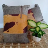 Cushion Hide/Yellow/Grey by Backyard