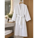 Commercial White Waffle Bathrobe