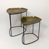 Antique Asymmetrical Coffee Table by Backyard (2 Pack)