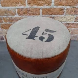 Pouff Canvas Leather Texas by Backyard