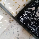 Chicago Stool Hide White/Gold by Backyard