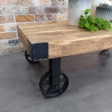 Arlington Wheeled Coffee Table by Backyard