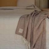 Magnus Coastal Shetland Throw - Cocoa