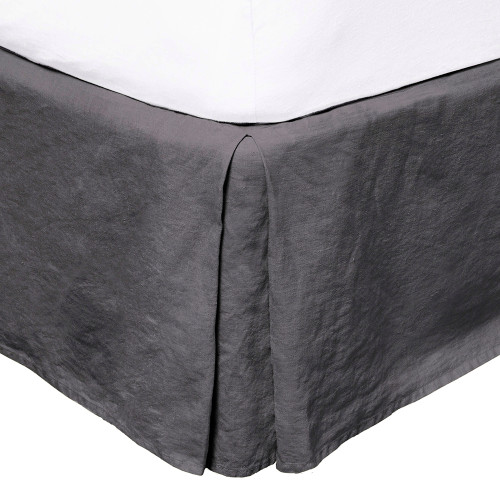 French Flax Linen Valances Charcoal