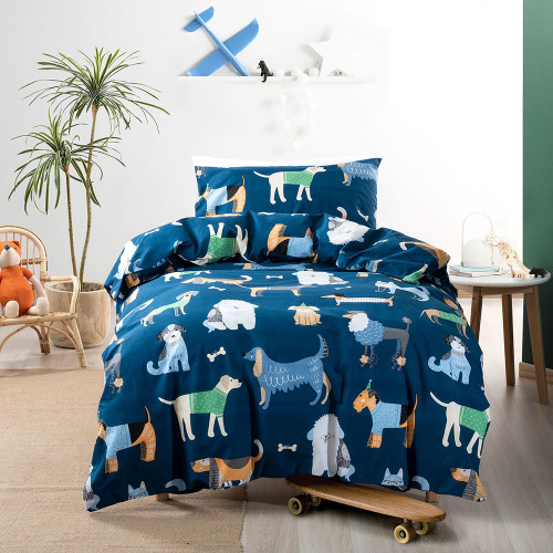 Dog Days Duvet Cover Set by Squiggles