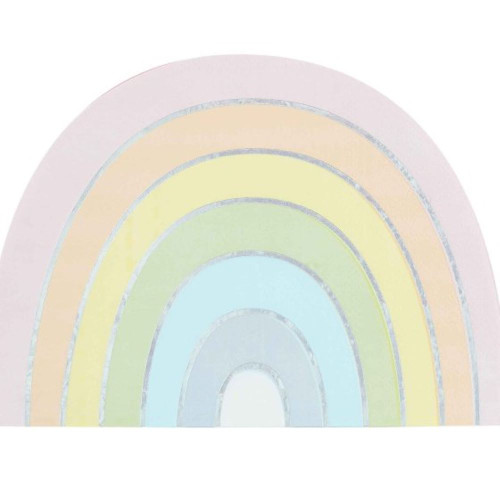 Pastel and iridescent foiled rainbow napkins