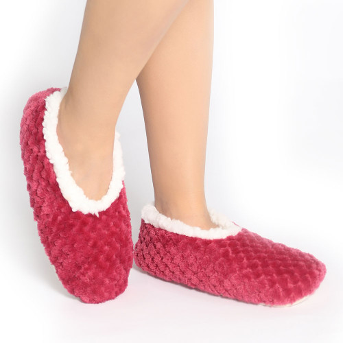 Women's Soft Petal Burgundy Slippers by SnuggUps