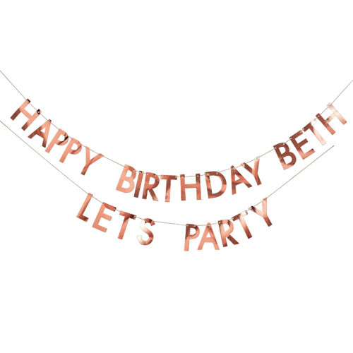 Mix It Up Rose Gold Customisable Bunting