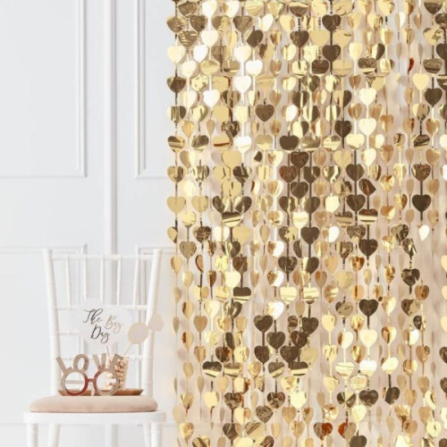 Gold Wedding Heart Backdrop