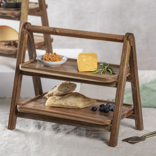 Gather 2 Tier Rectangle Serving Tower by Ladelle