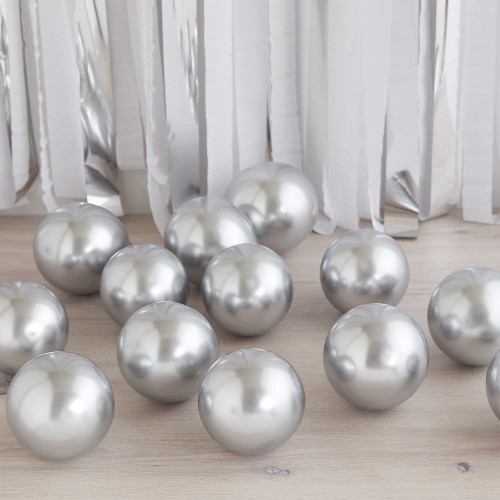 Ginger Ray Balloon Pack Silver Chrome