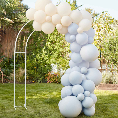 Balloon Arch Blue, Cream & White