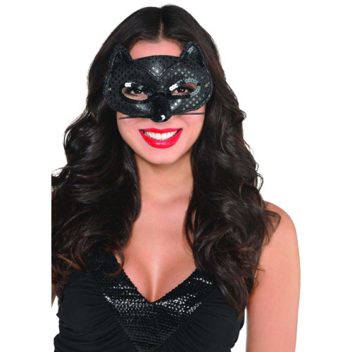 Black Fancy Cat Mask Adult