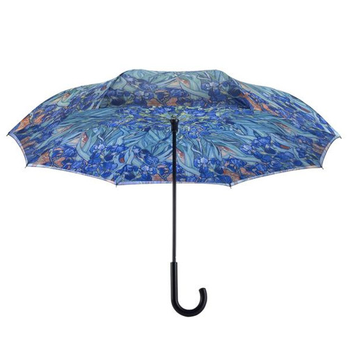 Van Gogh Irises Reverse Cover Umbrella by Galleria