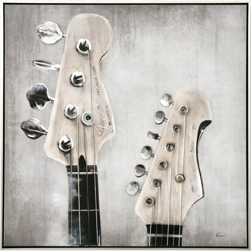 Guitar Keys Framed Canvas/Multimedia by Linens and More