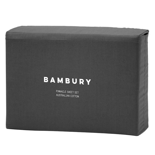 300 Thread Count Cotton Pinnacle Charcoal Sheet Set by Bambury