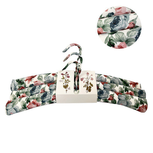 Flourishing Padded Coat Hangers Set of 3 by Linens and More