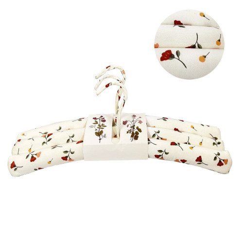 Bell Blooms Padded Coat Hangers Set of 3 by Linens and More