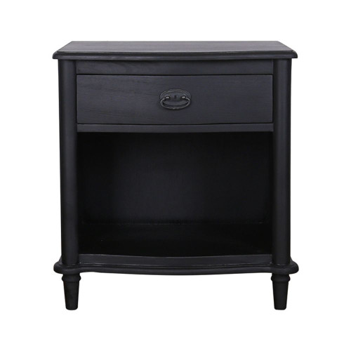 French Bedside Drawer Black by Le Forge