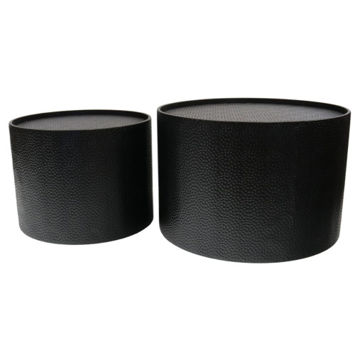 Drum Set of 2 Coffee Table by Le Forge