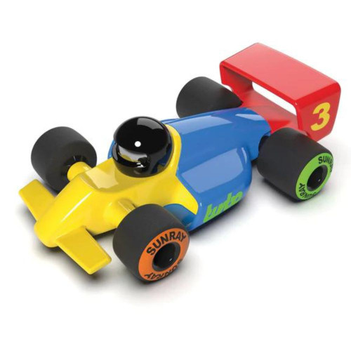 Turbo Miami Racing Car Yellow, Blue & Red by Playforever
