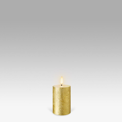 Pillar LED Candle Gold by Uyuni - 5 X 7.6cm