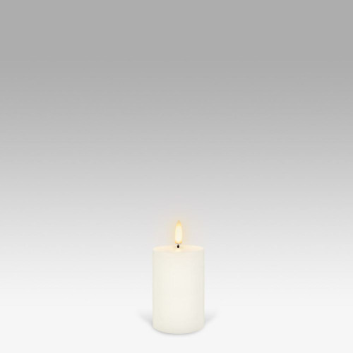 Pillar LED Candle Ivory by Uyuni - 5 X 7.6cm