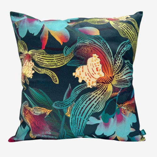 Orchid & Florets Cushion Cover by Flox