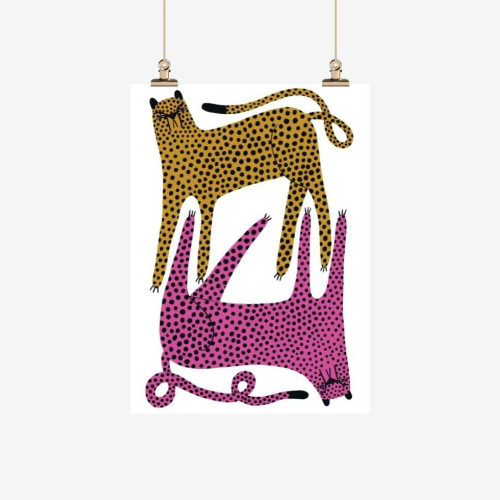 Two Happy Cheetahs Tea Towels by Studio Soph