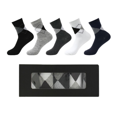 Argyle Pattern Boxed Socks 5 pairs by outta SOCKS