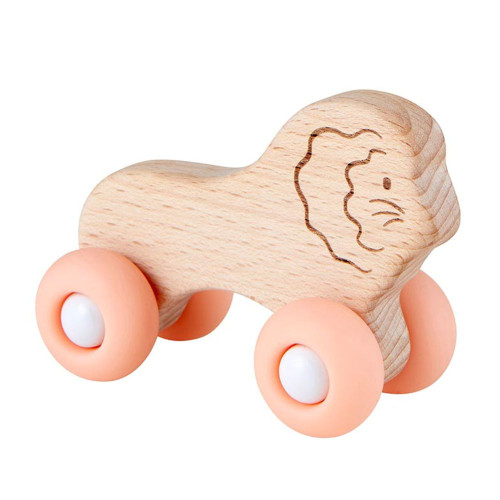 Lion Silicone Wood Toy by Stephan Baby