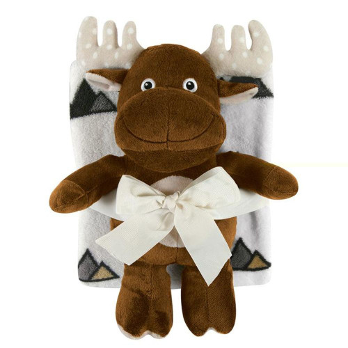 Moose Blanket Toy Set by Stephan Baby