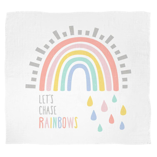 Let's Chase Rainbows Swaddle Blanket by Stephan Baby