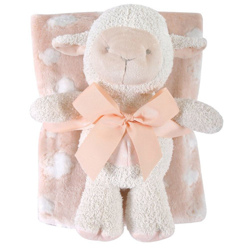 Pink Lamb Blanket Toy Set by Stephan Baby
