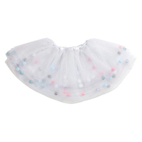 Pink and Blue Pom Pom Tutu Skirt (6-12 months) by Stephan Baby
