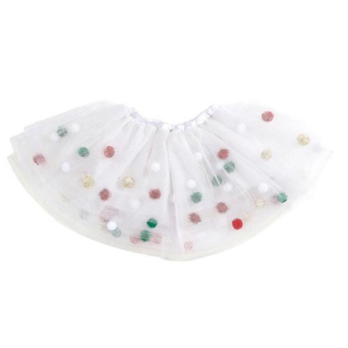 Red and Green Pom Pom Tutu Skirt (6-12 months) by Stephan Baby