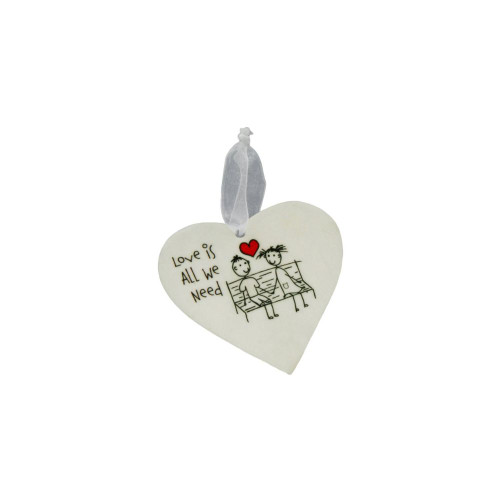 Little People Heart Plaque - Love Is All We Need by Vanillaware