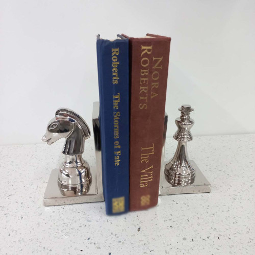 King & Knight - Aluminium Chess Bookends by Backyard